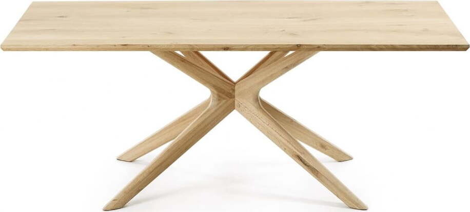 Jídelní stůl s deskou v dubovém dekoru 100x200 cm Armande – Kave Home