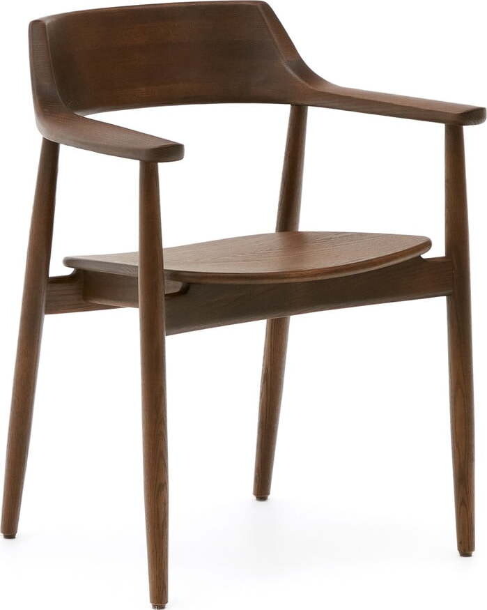 Hnědá jídelní židle z dubového dřeva Fondes – Kave Home