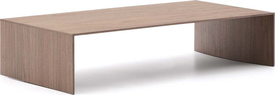 Konferenční stolek v tmavě přírodní barvě v dekoru ořechu 70x140 cm Litto – Kave Home