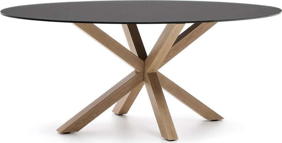 Jídelní stůl se skleněnou deskou 100x200 cm Argo – Kave Home