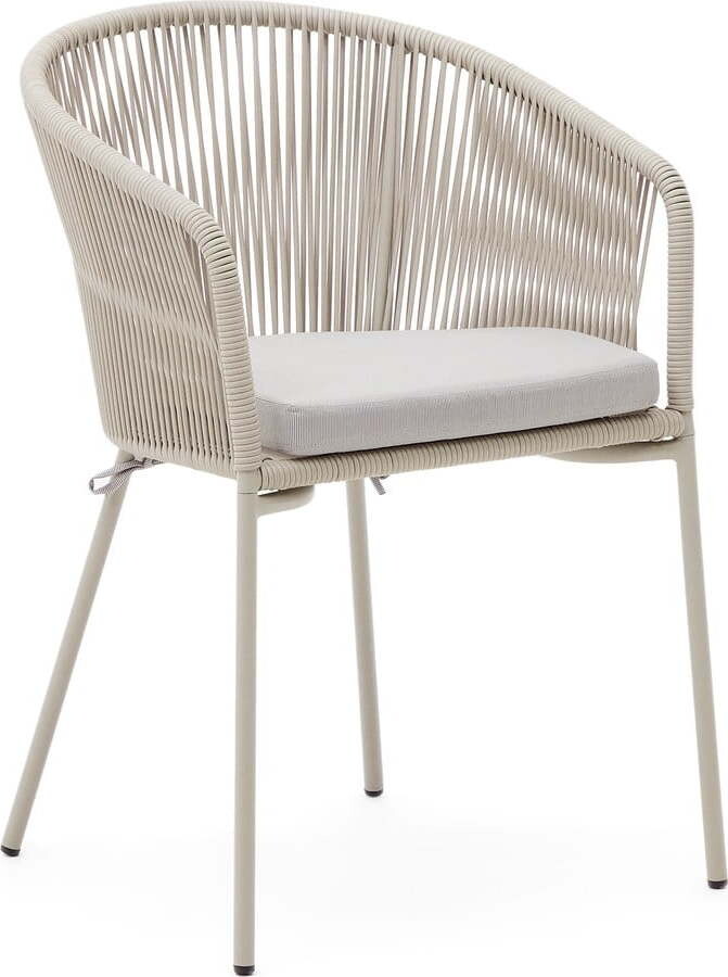 Krémová kovová zahradní židle Yanet – Kave Home