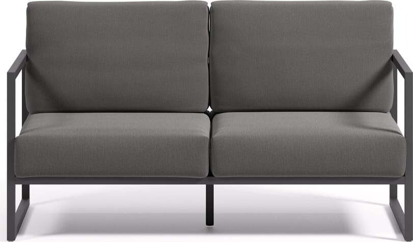 Tmavě šedá hliníková zahradní pohovka Comova – Kave Home