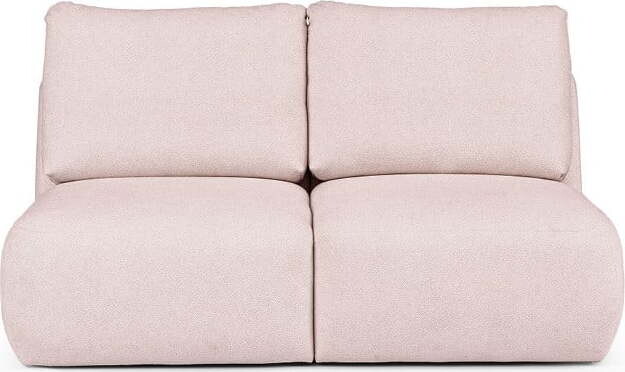 Světle růžová pohovka z textilie bouclé 164 cm Mirel – Rodier