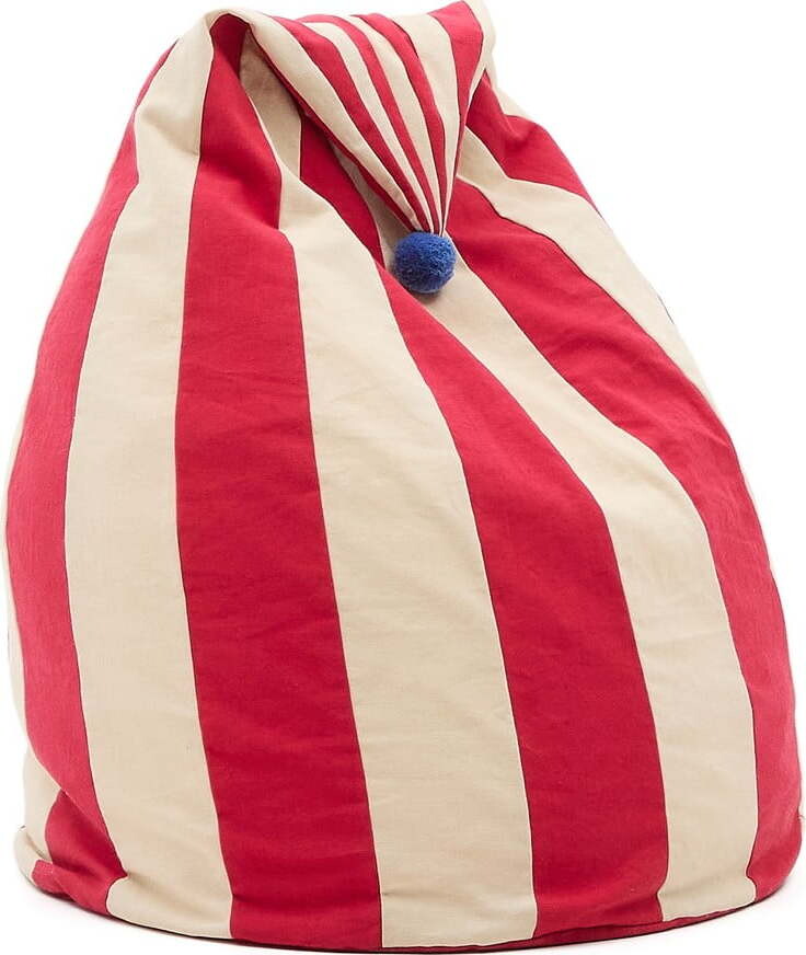 Červený/béžový dětský sedací vak Olvi – Kave Home