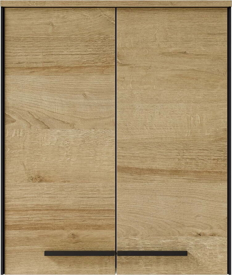 Závěsná koupelnová skříňka v dekoru dubu v přírodní barvě 72x60 cm Quickset 395 – Pelipal