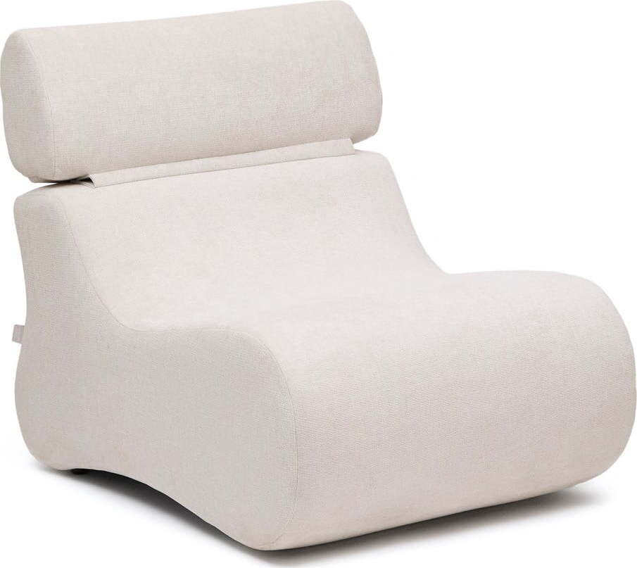 Bílé/světle růžové žinylkové křeslo Club – Kave Home