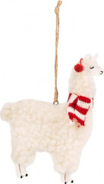 Textilní ručně vyrobená vánoční ozdoba 13 cm Llama – Sass & Belle