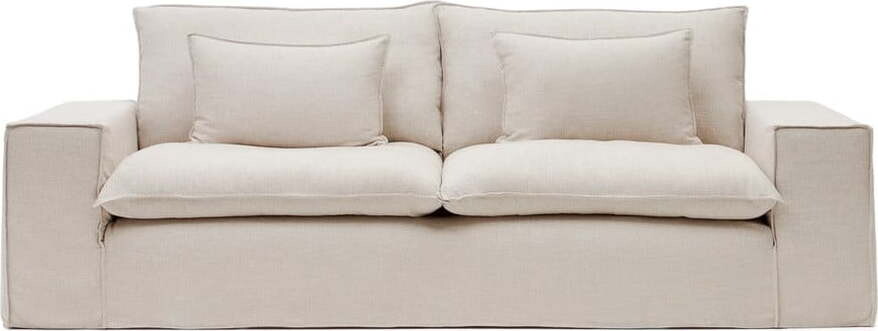 Béžová lněná pohovka 280 cm Anarela – Kave Home