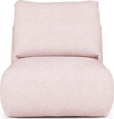 Světle růžové křeslo z textilie bouclé Mirel – Rodier