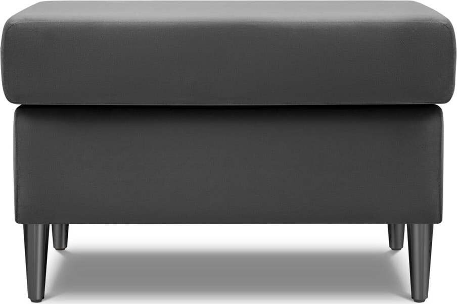 Světle šedá sametová podnožka Kyoto – Cosmopolitan Design