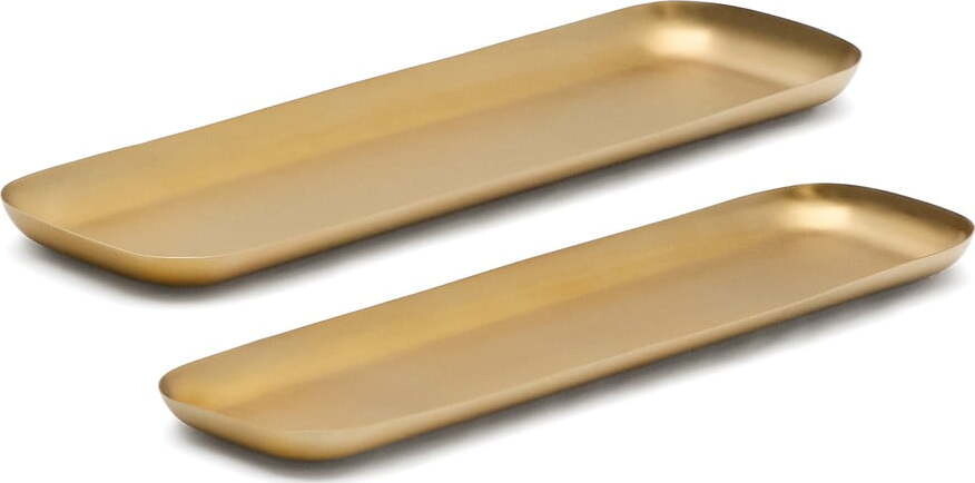 Nerezové tácy v sadě 2 ks 12,5x41 cm Aruc – Kave Home