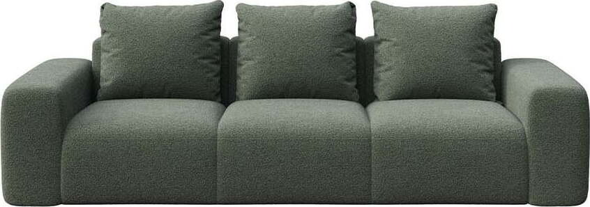 Zelená pohovka z textilie bouclé 287 cm Monce – Rodier