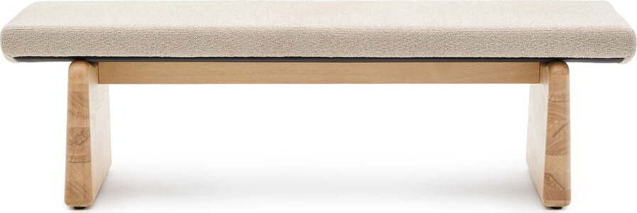 Béžová/v přírodní barvě žinylková lavice Topaz – Kave Home