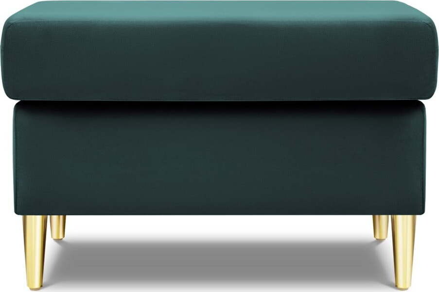 Sametová podnožka v petrolejové barvě Kyoto – Cosmopolitan Design