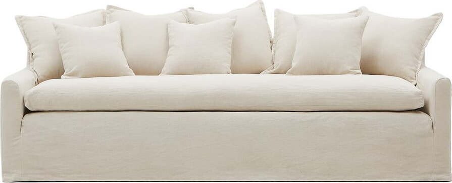 Béžová lněná pohovka 230 cm Zenira – Kave Home