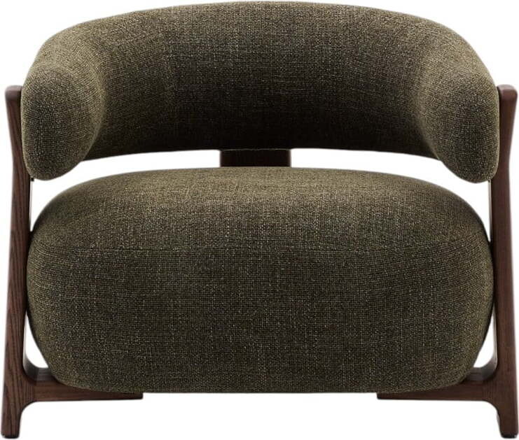 Zelené žinylkové křeslo Granite – Kave Home