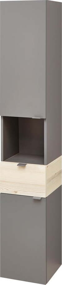 Šedá/v přírodní barvě koupelnová skříňka v dekoru borovice 170x30 cm Quickset 394 – Pelipal