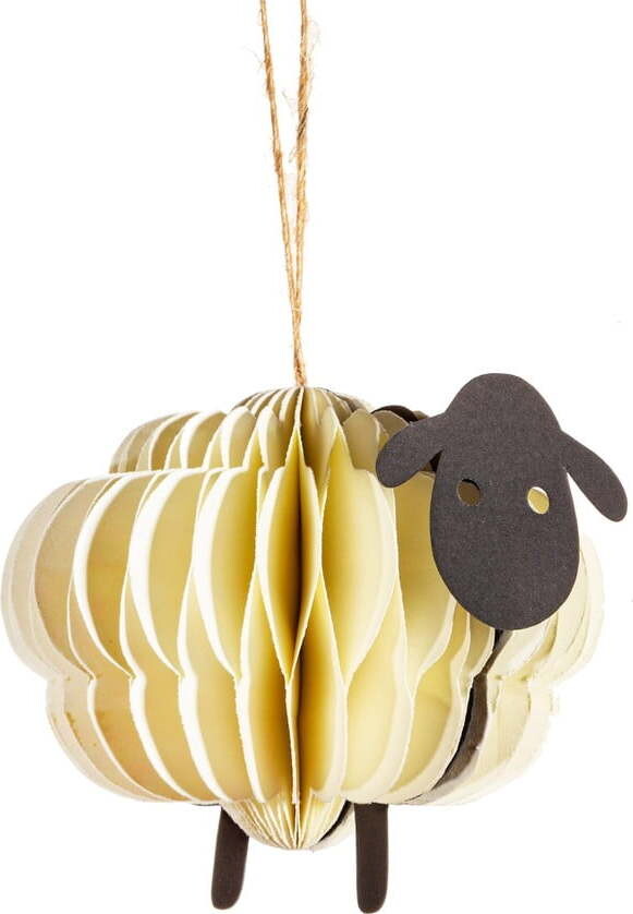 Papírová ručně vyrobená vánoční ozdoba 9 cm Sheep Honeycomb – Sass & Belle