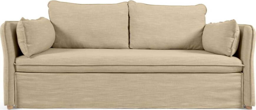 Béžová rozkládací pohovka 210 cm Tanit – Kave Home