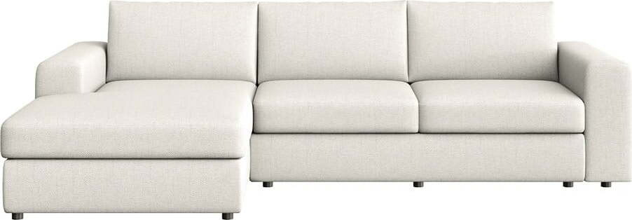 Krémová rohová pohovka (levý roh/s lenoškou) Baga – Rodier