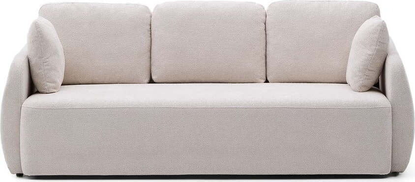 Krémová žinylková rozkládací pohovka 225 cm Laira – Kave Home