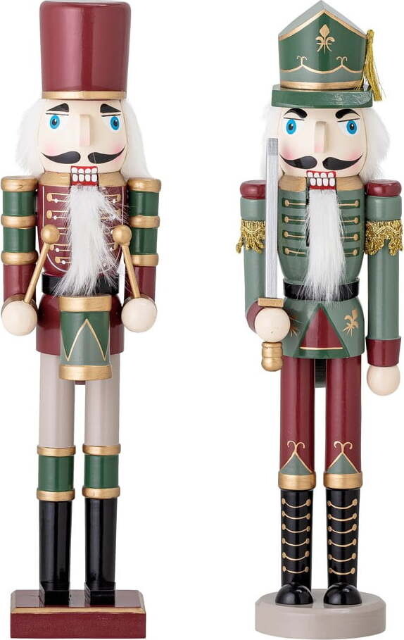 Dřevěné vánoční figurky v sadě 2 ks (výška 38 cm) Darren – Bloomingville