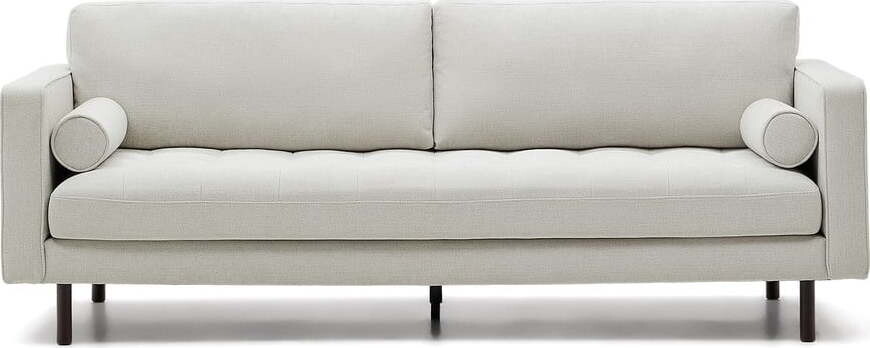 Žinylková pohovka šedobéžová 222 cm Debra – Kave Home