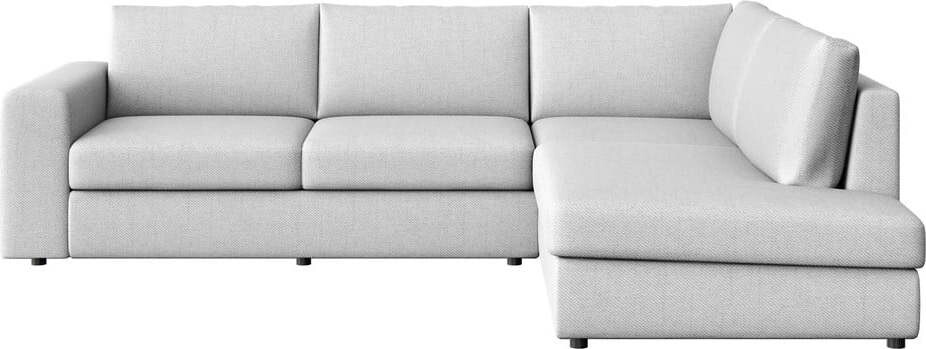 Světle šedá rohová pohovka (pravý roh/do L) Baga – Rodier