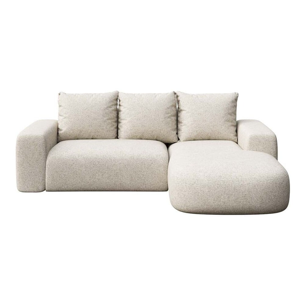 Béžová rohová pohovka (pravý roh/s lenoškou) Monce – Rodier