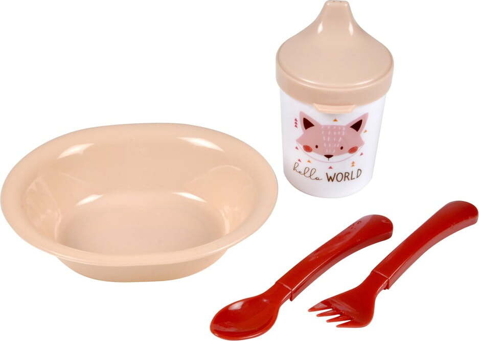 Plastová dětská jídelní sada 4 ks Forest – Bébé Douceur