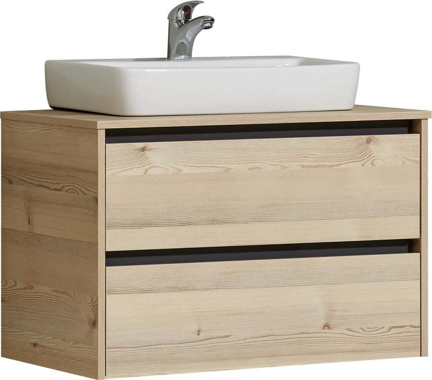 Deska pod umyvadlo v dekoru borovice v přírodní barvě Quickset 393 – Pelipal