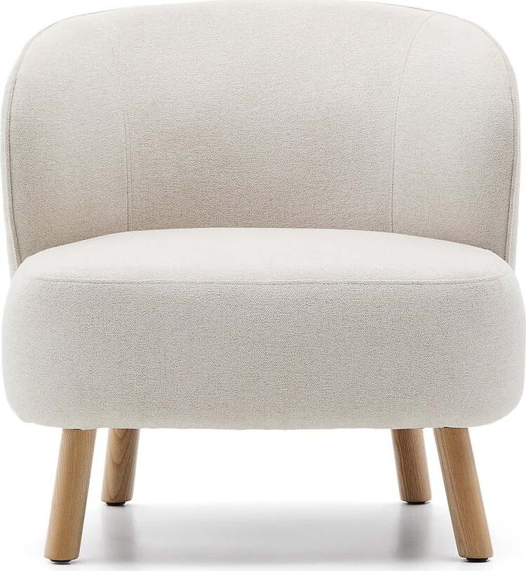 Krémové žinylkové křeslo Ulit – Kave Home