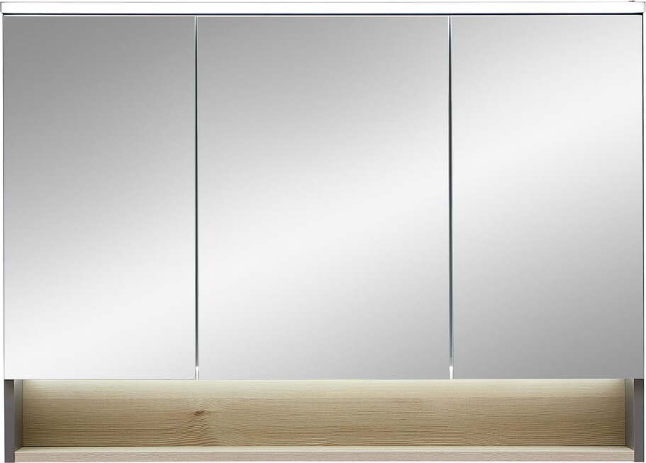 Šedá/v přírodní barvě koupelnová skříňka v dekoru borovice 72x100 cm Quickset 394 – Pelipal