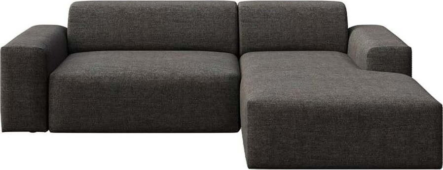 Antracitová rohová pohovka (pravý roh/s lenoškou) Villet – Rodier