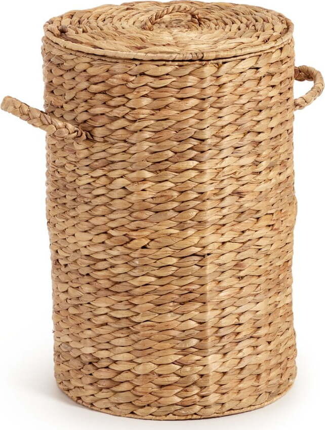 Koš na prádlo z vodního hyacintu v přírodní barvě Yessira – Kave Home