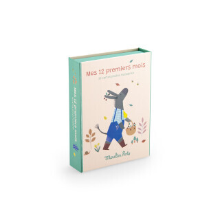 MOULIN ROTY Milníkové kartičky 12 měsíců Oslík