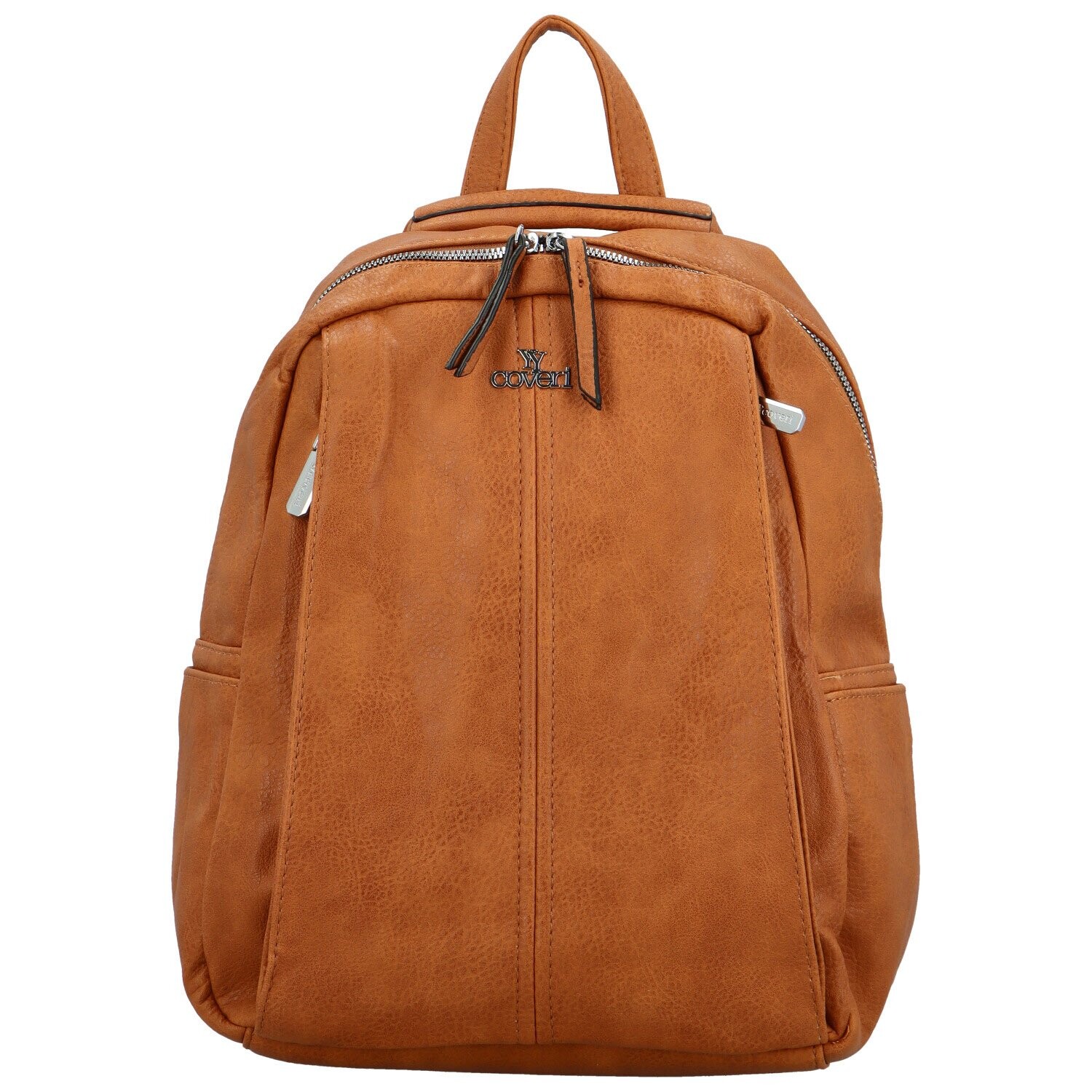 Trendy dámský koženkový kabelko-batoh Zodak, hnědý