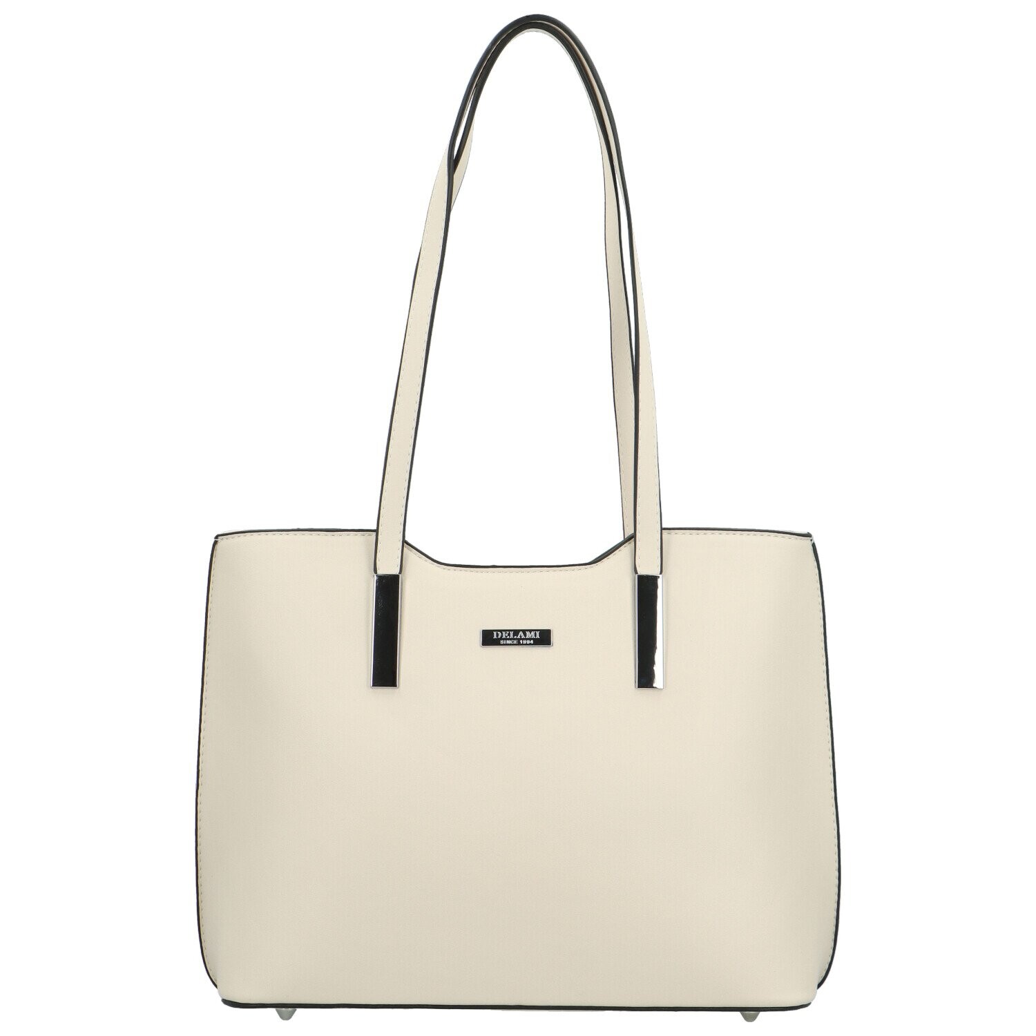 Stylová dámská kabelka na rameno Delami Velvet Aura, světle krémová