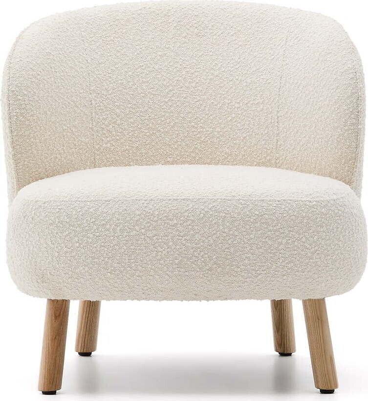 Krémové křeslo z textilie bouclé Ulit – Kave Home