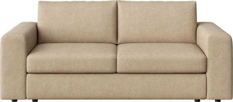 Světle hnědá sametová pohovka 218 cm Baga – Rodier