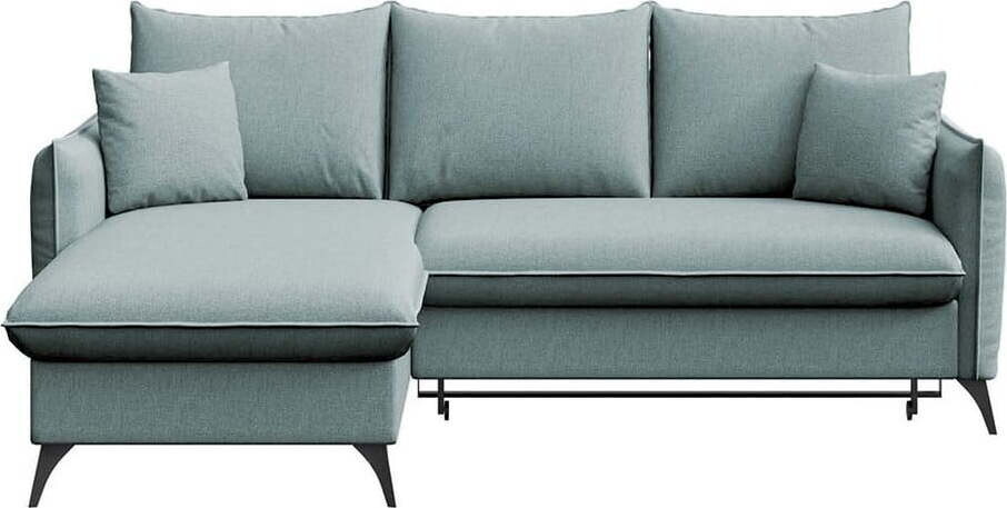 Světle modrá rozkládací/s úložným prostorem rohová pohovka (levý roh/s lenoškou) Brim – Rodier