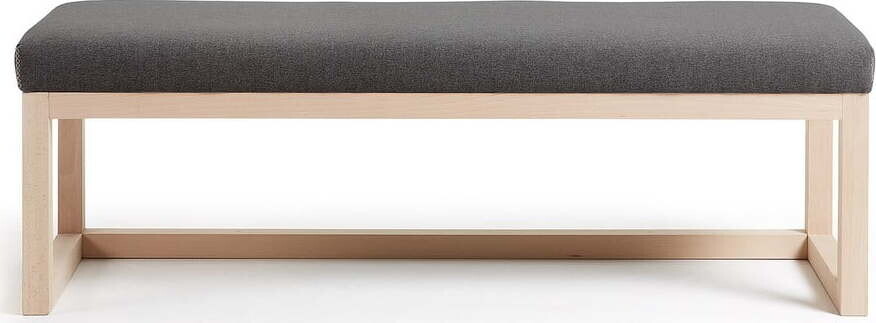 Antracitová/v přírodní barvě lavice Loya – Kave Home