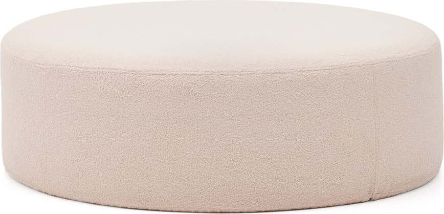 Světle růžový taburet z textilie bouclé Kaeli – Kave Home