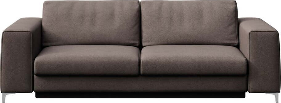 Taupe sametová rozkládací pohovka 256 cm Rene – Rodier