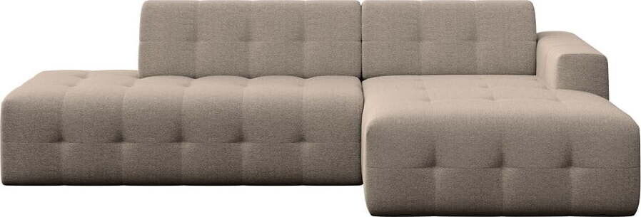 Světle hnědá rohová pohovka (pravý roh/s lenoškou) Tuil – Rodier