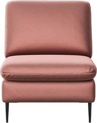 Růžové sametové křeslo Belle – Rodier