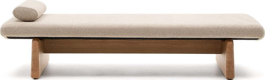 Béžová/v přírodní barvě žinylková lenoška (variabilní roh) Topaz – Kave Home