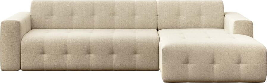 Béžová rohová pohovka (pravý roh/s lenoškou) Tuil – Rodier
