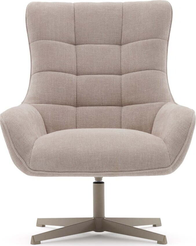 Béžové otočné žinylkové křeslo Teryl – Kave Home