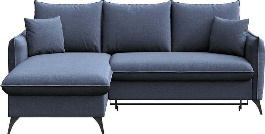 Modrá rozkládací/s úložným prostorem rohová pohovka (levý roh/s lenoškou) Brim – Rodier